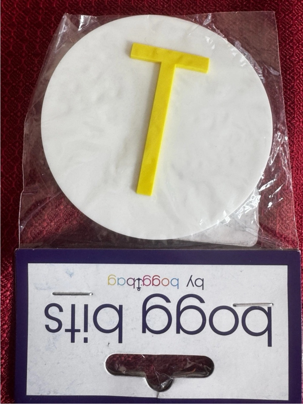 New Bogg Bits by bogg bag Accessory Letter T Yellow Initial